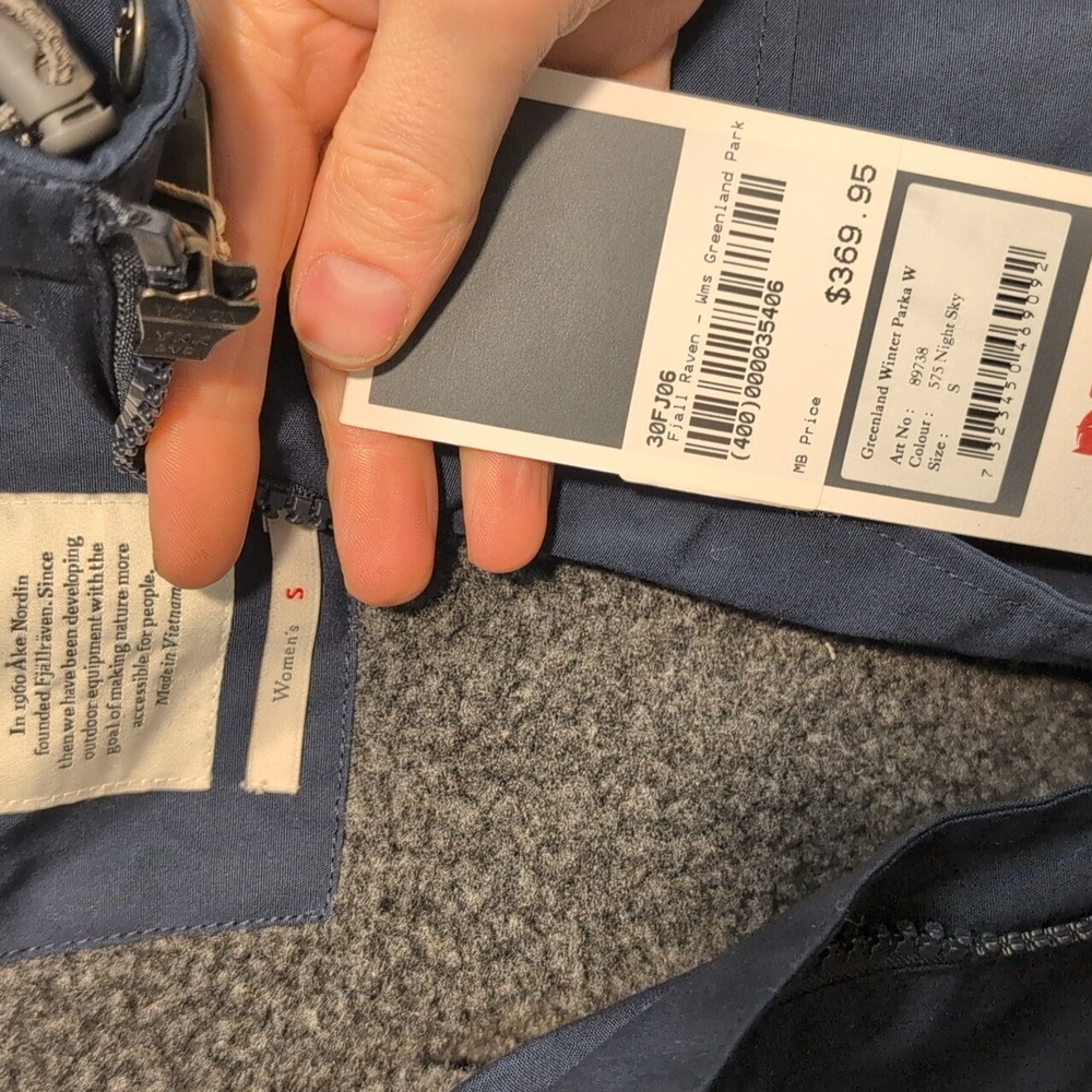 Fjallraven G-1000 Greenland Winter Parka Womens Small Blue NWT - Picture 3 of 9
